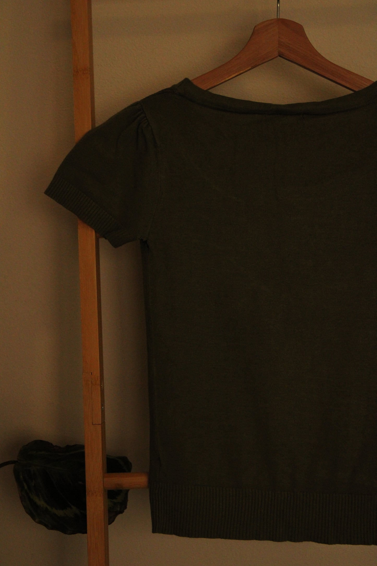 "Paper Scissors" Plain Green Top