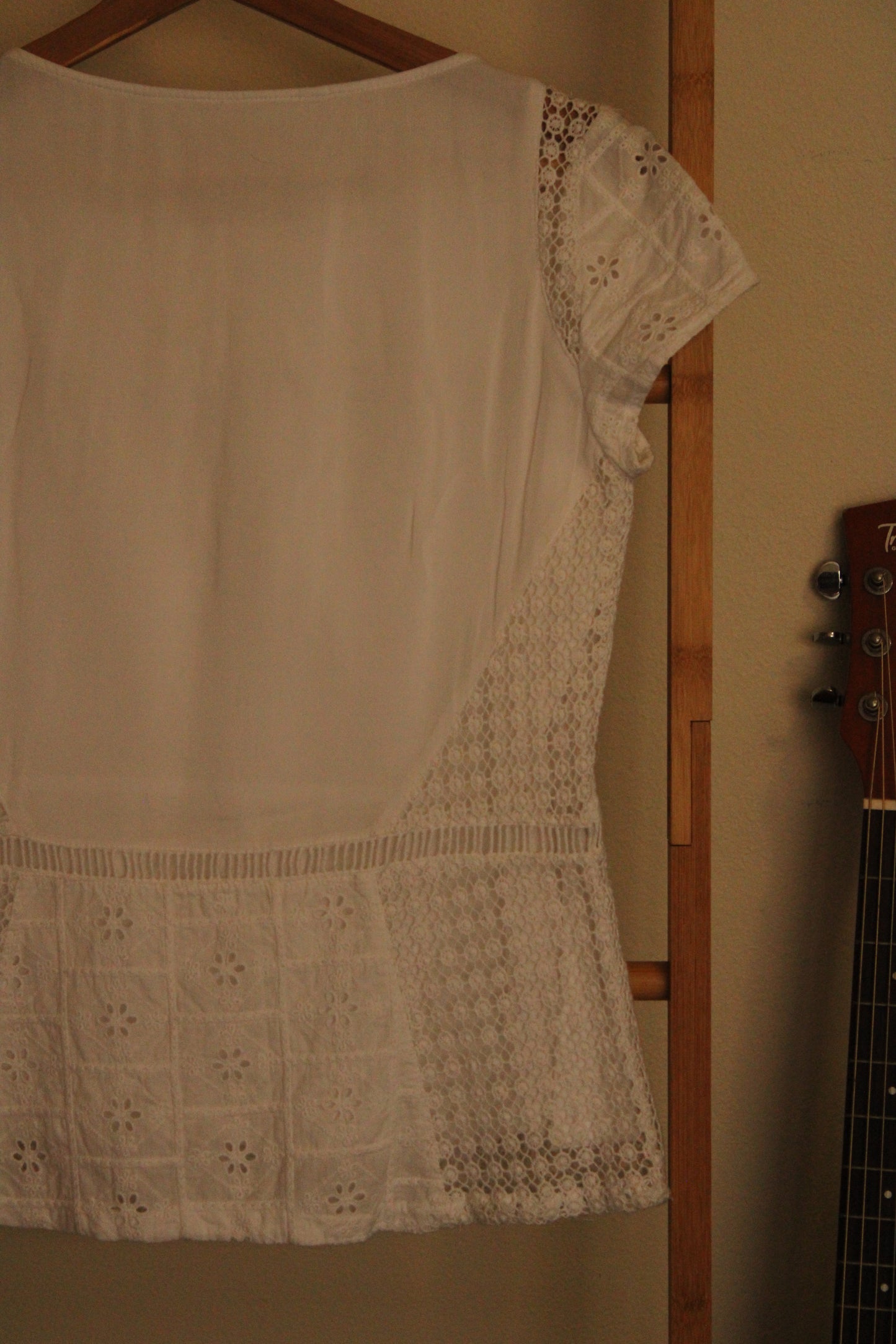 White Embroidered Top